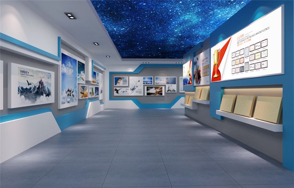 企业党建荣誉室设计效果图